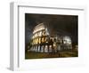 The Ancient Colosseum is Lit up for the Occasion of the Day for the Abolition of the Death Penalty-null-Framed Photographic Print