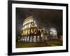 The Ancient Colosseum is Lit up for the Occasion of the Day for the Abolition of the Death Penalty-null-Framed Photographic Print