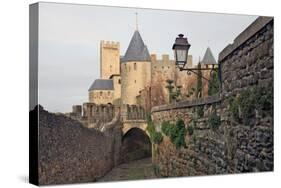 The Ancient Fortified City of Carcassone-David Lomax-Stretched Canvas