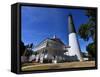 The Ancient Lighthouse at Pensacola, Florida.-Paul Briden-Framed Stretched Canvas