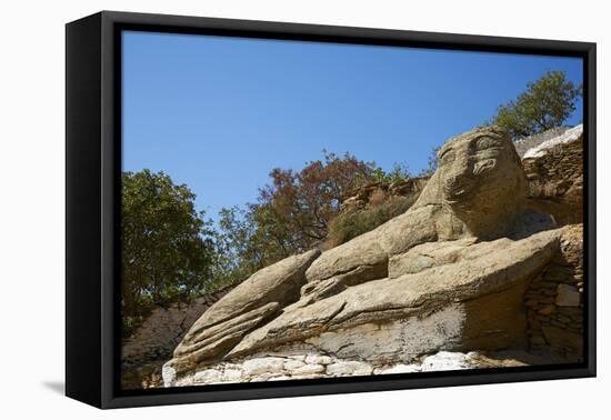 The Ancient Lion of Kea Dating from 600Bc-Tuul-Framed Stretched Canvas