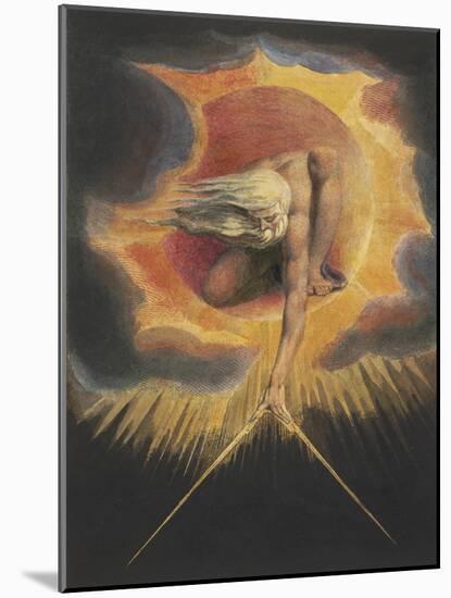 The Ancient of Days, from the series Europe: A Prophecy, 1794-William Blake-Mounted Art Print