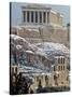 The Ancient Parthenon and Herod Atticus Theater on the Acropolis Hill-null-Stretched Canvas