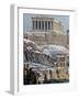 The Ancient Parthenon and Herod Atticus Theater on the Acropolis Hill-null-Framed Photographic Print