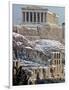 The Ancient Parthenon and Herod Atticus Theater on the Acropolis Hill-null-Framed Photographic Print