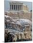 The Ancient Parthenon and Herod Atticus Theater on the Acropolis Hill-null-Mounted Photographic Print