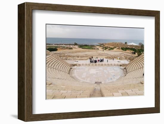 The ancient Roman amphitheatre in Caesarea, Israel, Middle East-Alexandre Rotenberg-Framed Photographic Print