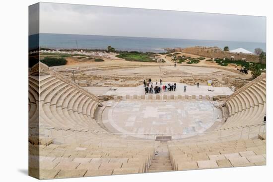 The ancient Roman amphitheatre in Caesarea, Israel, Middle East-Alexandre Rotenberg-Stretched Canvas