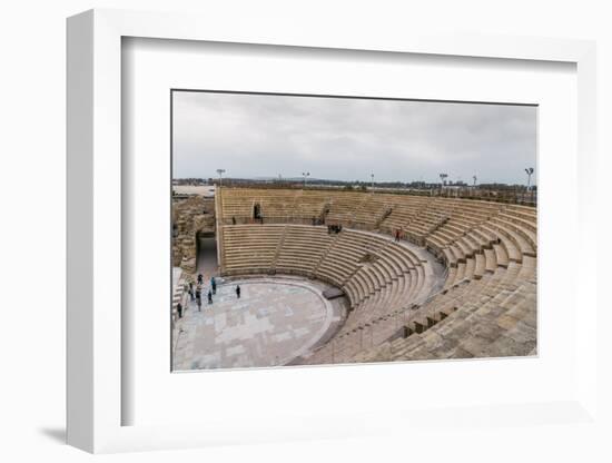 The ancient Roman amphitheatre in Caesarea, Israel, Middle East-Alexandre Rotenberg-Framed Photographic Print