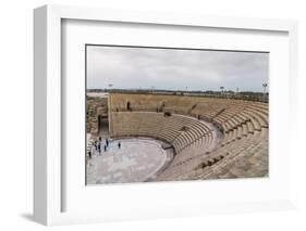 The ancient Roman amphitheatre in Caesarea, Israel, Middle East-Alexandre Rotenberg-Framed Photographic Print