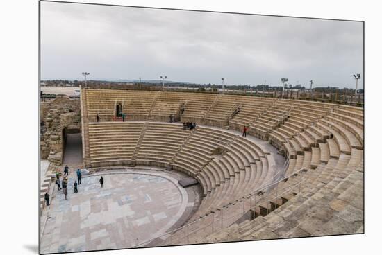 The ancient Roman amphitheatre in Caesarea, Israel, Middle East-Alexandre Rotenberg-Mounted Premium Photographic Print