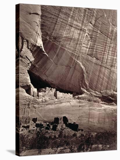 The Ancient Ruins of the Canyon de Chelle, 1873-Timothy O'Sullivan-Stretched Canvas