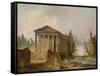 The Ancient Temple-Hubert Robert-Framed Stretched Canvas