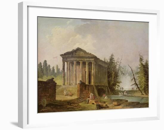 The Ancient Temple-Hubert Robert-Framed Giclee Print