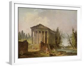 The Ancient Temple-Hubert Robert-Framed Giclee Print