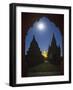 The Ancient Temples of Bagan by Moon Light-Jon Hicks-Framed Photographic Print