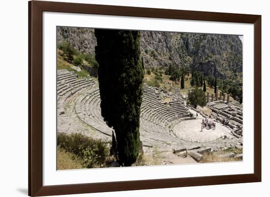 The Ancient Theater, Delphi, UNESCO World Heritage Site, Peloponnese, Greece, Europe-Jean-Pierre De Mann-Framed Photographic Print