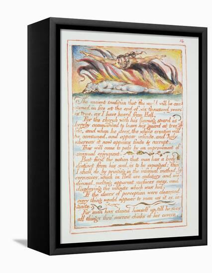 "The Ancient Tradition.., Illustration and Text from 'The Marriage of Heaven and Hell", C.1790-3-William Blake-Framed Stretched Canvas