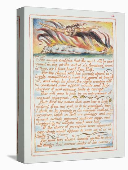 "The Ancient Tradition.., Illustration and Text from 'The Marriage of Heaven and Hell", C.1790-3-William Blake-Stretched Canvas