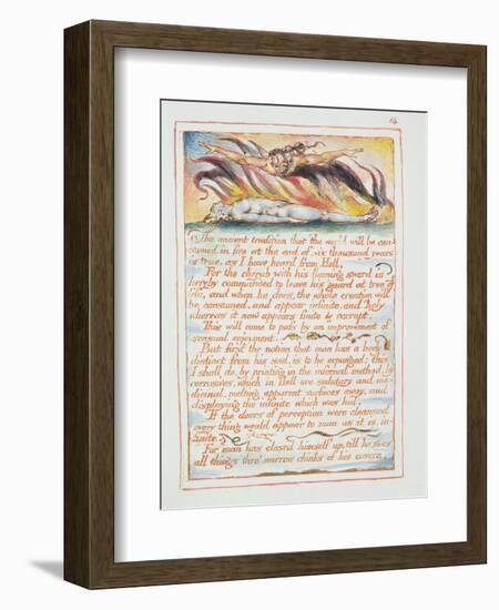 "The Ancient Tradition.., Illustration and Text from 'The Marriage of Heaven and Hell", C.1790-3-William Blake-Framed Giclee Print