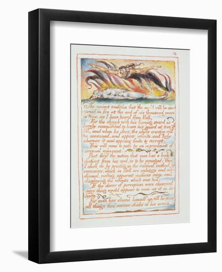 "The Ancient Tradition.., Illustration and Text from 'The Marriage of Heaven and Hell", C.1790-3-William Blake-Framed Giclee Print