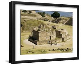 The Ancient Zapotec City of Monte Alban, Near Oaxaca City, Oaxaca, Mexico, North America-Robert Harding-Framed Photographic Print