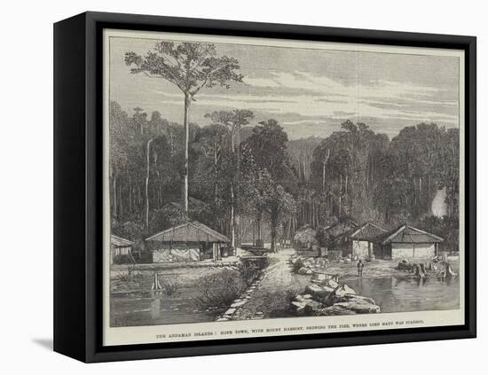 The Andaman Islands, Hope Town, with Mount Harriet, Showing the Pier, Where Lord Mayo Was Stabbed-Edmund Morison Wimperis-Framed Stretched Canvas