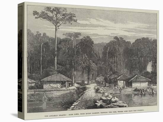 The Andaman Islands, Hope Town, with Mount Harriet, Showing the Pier, Where Lord Mayo Was Stabbed-Edmund Morison Wimperis-Stretched Canvas