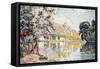 The Andelys, Gaillard Chateau, 1921-Paul Signac-Framed Stretched Canvas