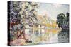The Andelys, Gaillard Chateau, 1921-Paul Signac-Stretched Canvas