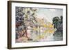 The Andelys, Gaillard Chateau, 1921-Paul Signac-Framed Giclee Print