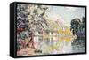 The Andelys, Gaillard Chateau, 1921-Paul Signac-Framed Stretched Canvas