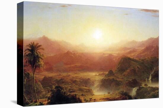 The Andes of Ecuador Detail-Frederic Edwin Church-Stretched Canvas