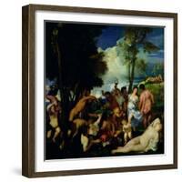 The Andrians, circa 1523-4-Titian (Tiziano Vecelli)-Framed Giclee Print