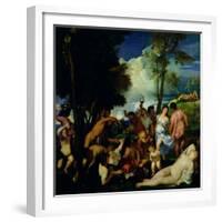 The Andrians, circa 1523-4-Titian (Tiziano Vecelli)-Framed Giclee Print