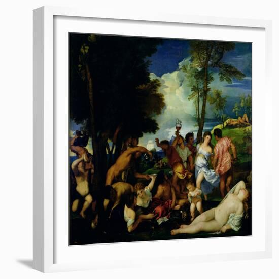 The Andrians, circa 1523-4-Titian (Tiziano Vecelli)-Framed Giclee Print