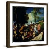 The Andrians, circa 1523-4-Titian (Tiziano Vecelli)-Framed Giclee Print