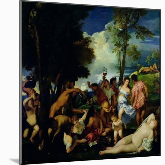 The Andrians, circa 1523-4-Titian (Tiziano Vecelli)-Mounted Giclee Print