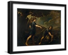 The Angel and Tobias with the Fish, C. 1640-Andrea Vaccaro-Framed Giclee Print