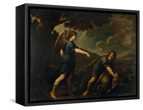 The Angel and Tobias with the Fish, C. 1640-Andrea Vaccaro-Framed Stretched Canvas