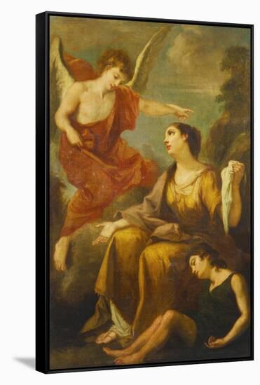 The Angel Appearing to Hagar and Ishmael in the Desert-Antonio Bellucci-Framed Stretched Canvas