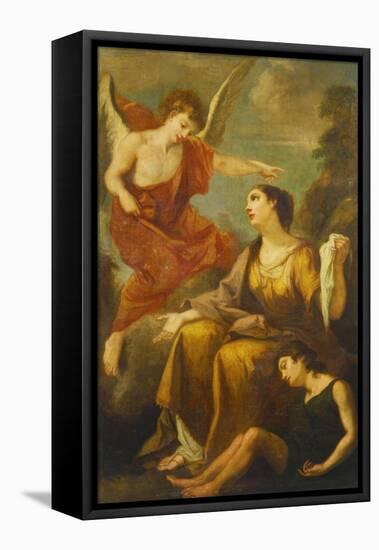 The Angel Appearing to Hagar and Ishmael in the Desert-Antonio Bellucci-Framed Stretched Canvas