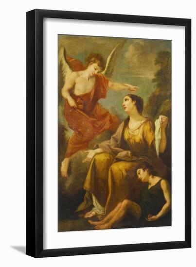 The Angel Appearing to Hagar and Ishmael in the Desert-Antonio Bellucci-Framed Premium Giclee Print