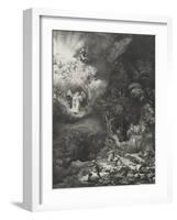 The Angel Appearing to the Shepherds, 1634-Rembrandt Harmensz. van Rijn-Framed Giclee Print