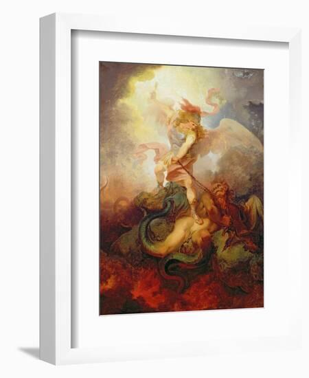 The Angel Binding Satan, c.1797-Philip James Loutherbourg-Framed Premium Giclee Print