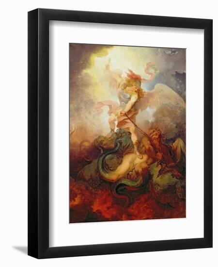 The Angel Binding Satan, c.1797-Philip James Loutherbourg-Framed Giclee Print