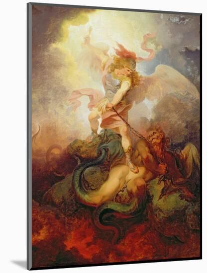 The Angel Binding Satan, c.1797-Philip James Loutherbourg-Mounted Giclee Print