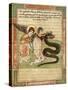 The Angel Captures the Dragon and Satan for 100 Years-null-Stretched Canvas