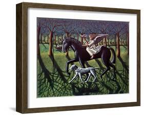 THE ANGEL. HORSE, DOG & DOVE-PJ Crook-Framed Giclee Print