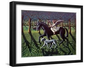 THE ANGEL. HORSE, DOG & DOVE-PJ Crook-Framed Giclee Print